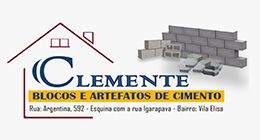 Logotipo Clemente | Blocos e artefatos de cimento